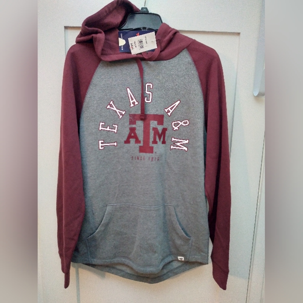 Texas A&M Hoodie - Gray and Maroon Men's Size Medium